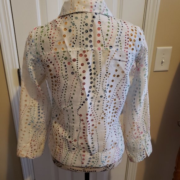 Bamboo Traders Multi Colored Print Blouse - Picture 2 of 2